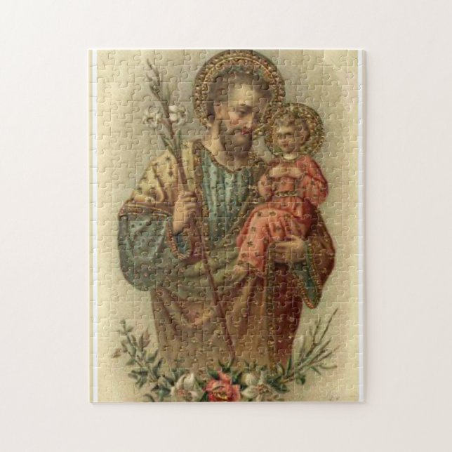 St Joseph mit den Baby-Jesus-Lilien (Vertikal)