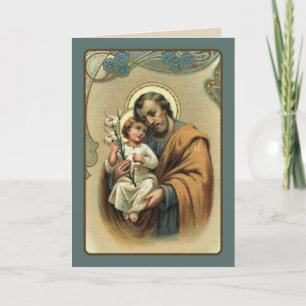 St. Joseph mit Jesuskind Karte