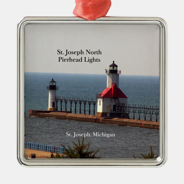 St. Joseph North Pier Lights - Ornament Aus Metall (Vorne)