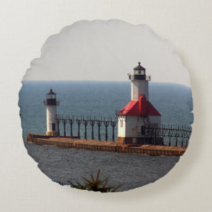 St. Joseph North Pierhead Lights Rundkissen Rundes Kissen