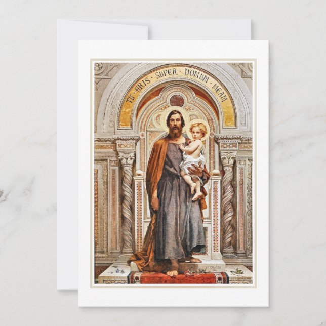 St. Joseph Protector Gebet Katholische Religiöse (Vorderseite)
