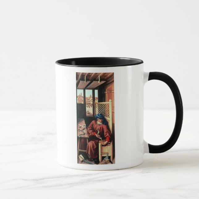 St Joseph schilderte als mittelalterlicher Tasse (Rechts)
