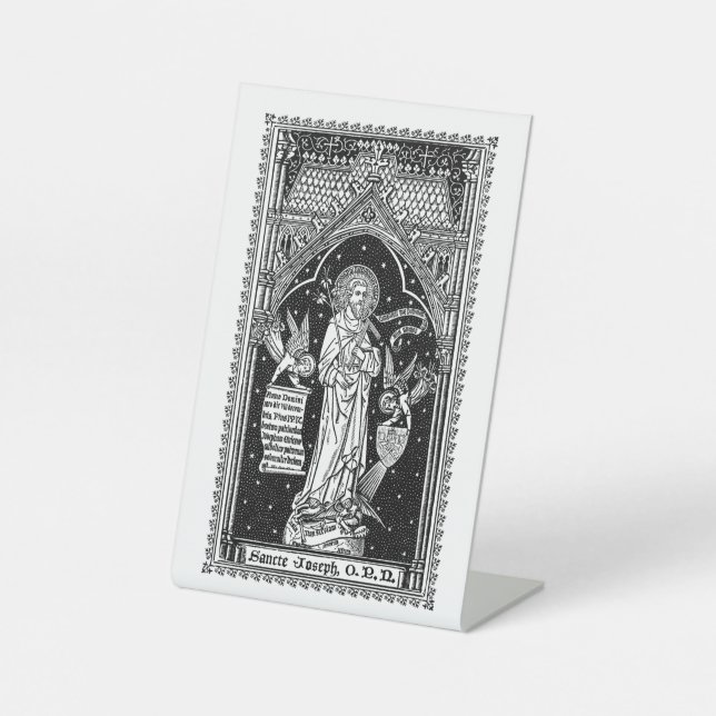 St. Joseph, Schirmherr der Kirche (DT 01) Sockelschild (Vorderseite)