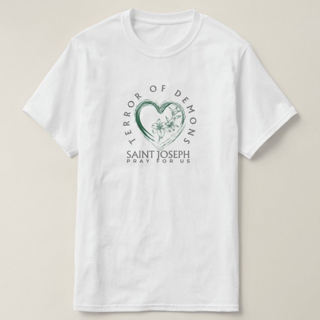 St Joseph Terror of Demons T-Shirt (Design vorne)