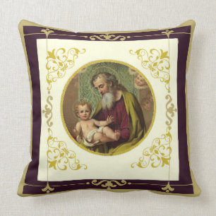 St Joseph und der Kinderjesus-Katholische Kissen