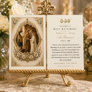 St. Joseph und Maria Verlobung Hochzeitsgebetkarte