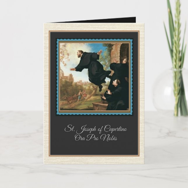 St. Joseph von Cupertino katholisches Gebet Karte (Vorderseite)