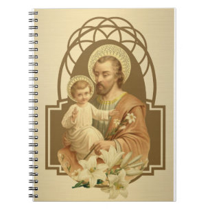 St- Josephbaby-Jesus-Lilie Notizblock
