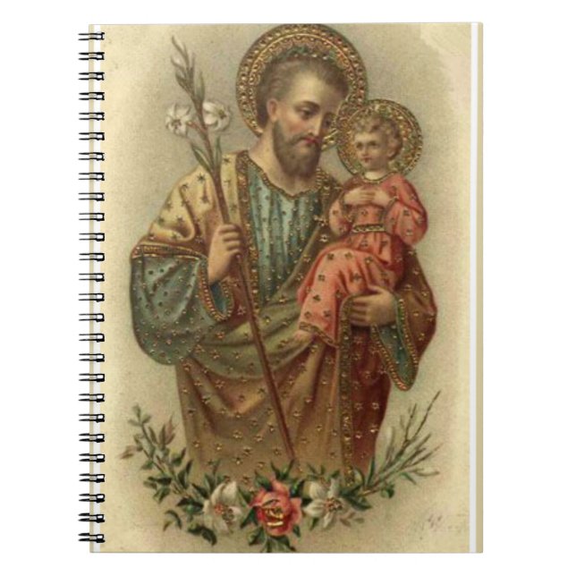 St- Josephbaby-Jesus-Lilie Notizblock (Vorderseite)
