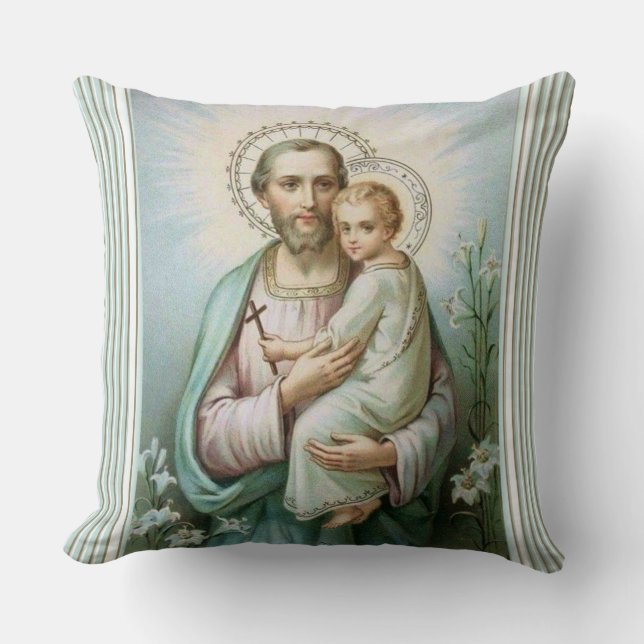 St- Josephbaby-Jesus-St.-Sieger Kissen (Vorderseite)