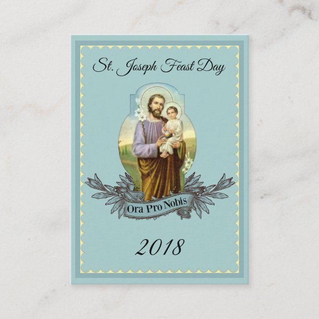 St- Josephfest-TagMemorare Gebets-heilige Karte (Vorderseite)