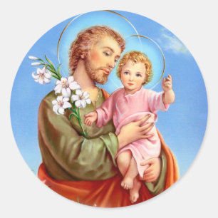 St- Josephfesttag Runder Aufkleber