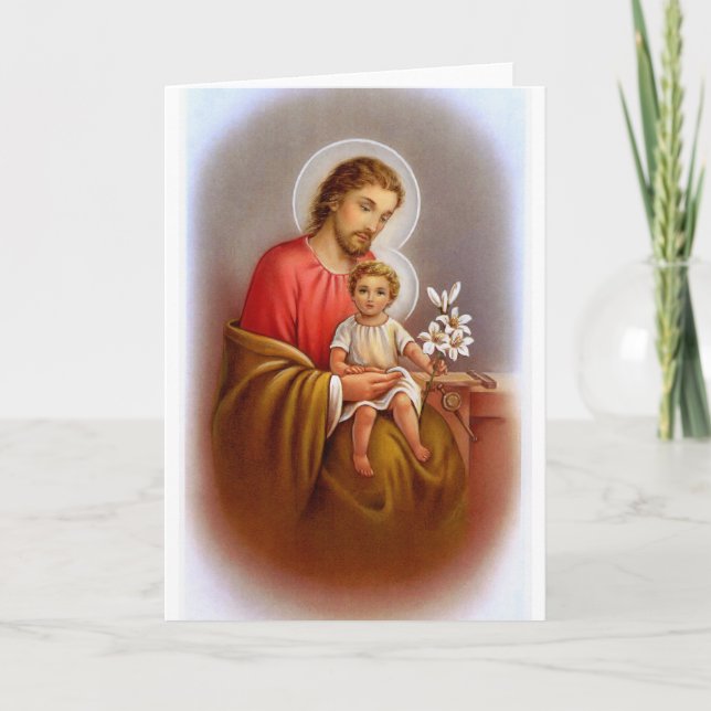 "St- Josephfesttages" "kleine Heilige des Karte (Vorderseite)