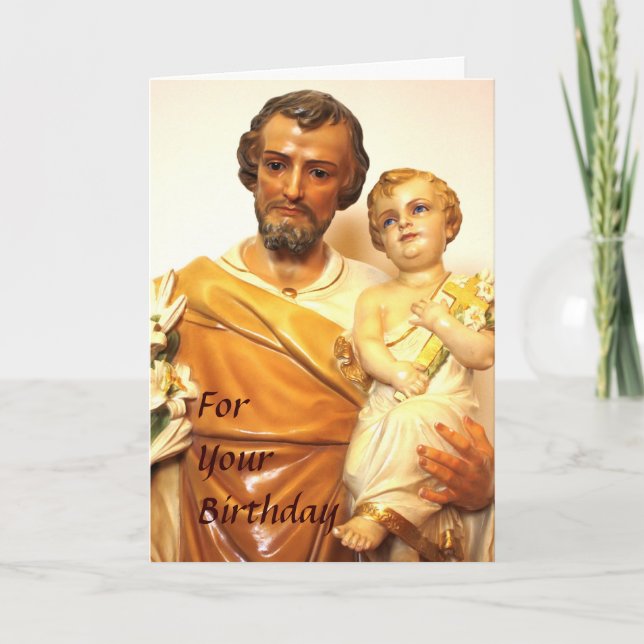St- Josephgeburtstags-Karte Karte (Vorderseite)