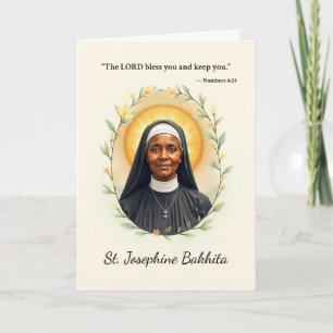 St. Josephine Bakhita Gottes Frieden mit der Schri Karte