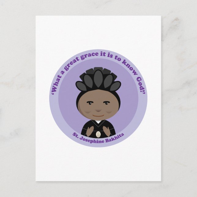St. Josephine Bakhita Postkarte (Vorderseite)