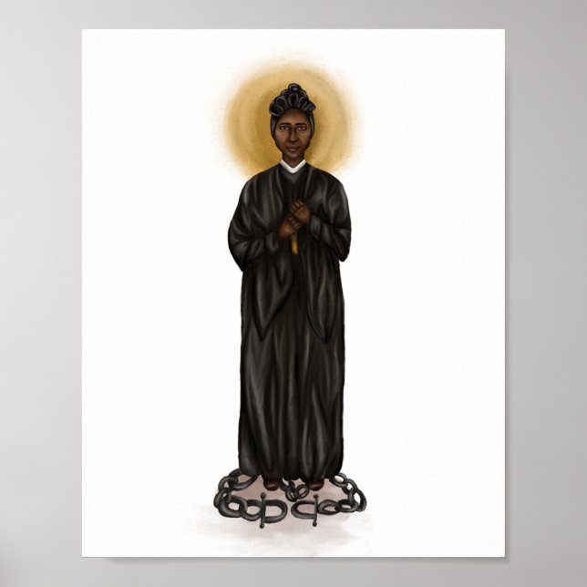 St. Josephine Bakhita Print - Weißer Hintergrund Poster (Vorne)