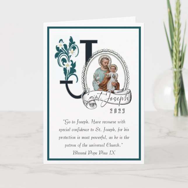 St. Joseph's Day Fest Jesus Religious Gebet Karte (Vorderseite)