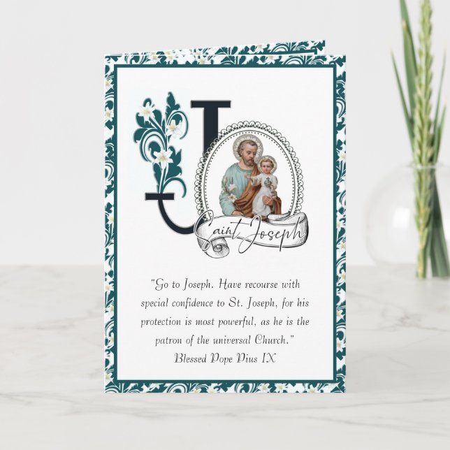 St. Joseph's Day Fest Jesus Religious Prayer Card Karte (Vorderseite)