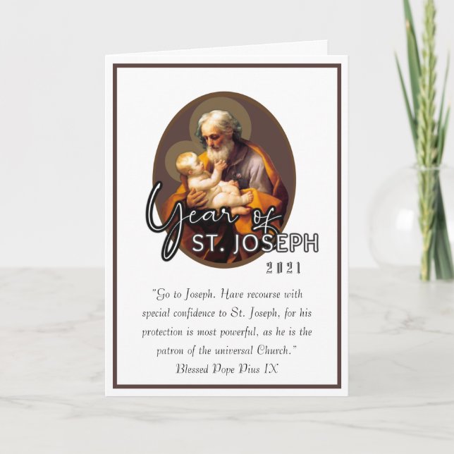 St. Joseph's Day Fest Jesus Religious Prayer Card Karte (Vorderseite)