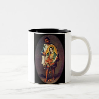 St. Juan Diego mit Tasse Guadalupes Tilma
