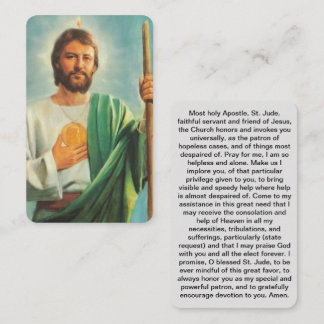 St. Jude Prayer Card : Gabi nach Stunden Visitenkarte