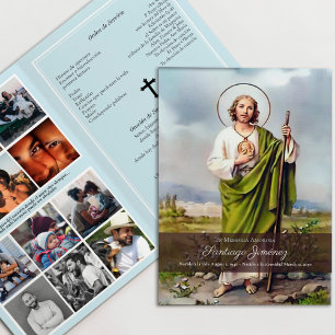 St Jude Spanish Funeral Programs, Folded Program Programm