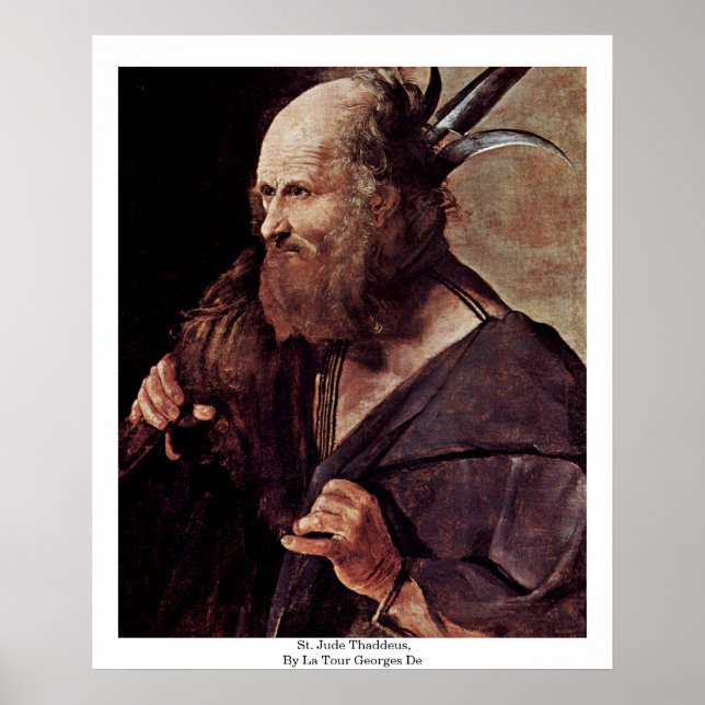 St. Jude Thaddeus, By La Tour Georges de Poster (Vorne)