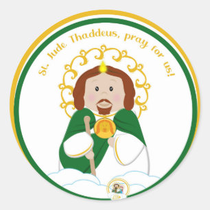 St. Jude Thaddeus Runder Aufkleber