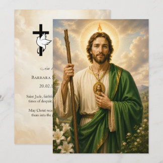 St. Jude Trauergebet 5x7 inch Karte
