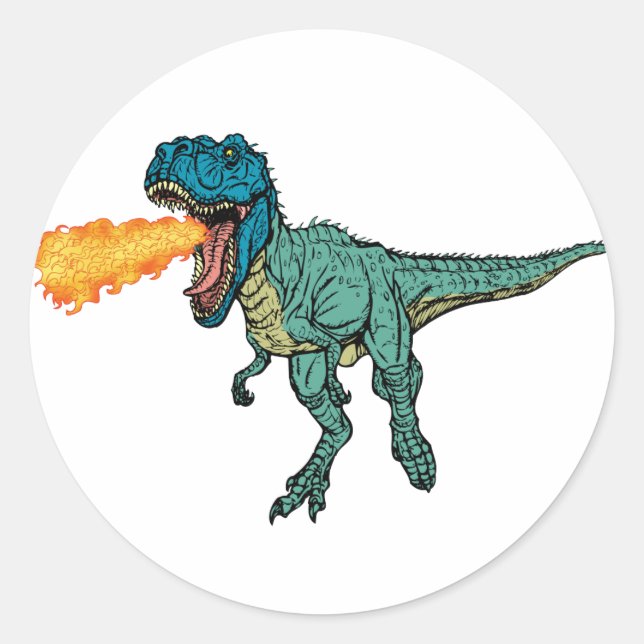 St Judeasaurus Rex von Steve Miller Runder Aufkleber (Vorderseite)