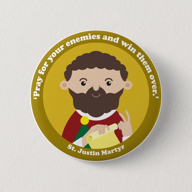 St. Justin Martyr Button (Vorderseite)