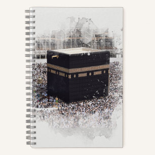 St. Kaaba, Masjid Al Haram, Aquarellbilder Notizbuch