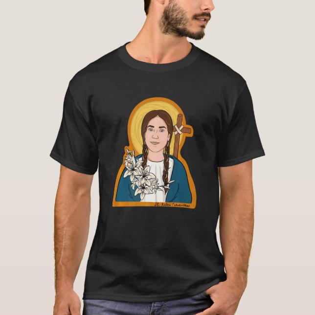 St Kateri Tekakwitha Katholische Kirche Santa Mari T-Shirt (Vorderseite)