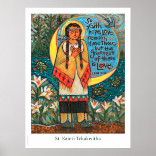 St. Kateri Tekakwitha Katholisches Klassenposter Poster