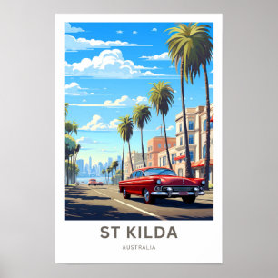 St Kilda Australia Travel Print Poster