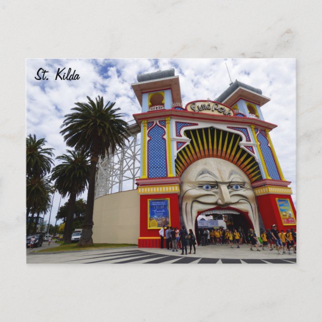 St. Kilda Luna Park Postkarte (Vorderseite)