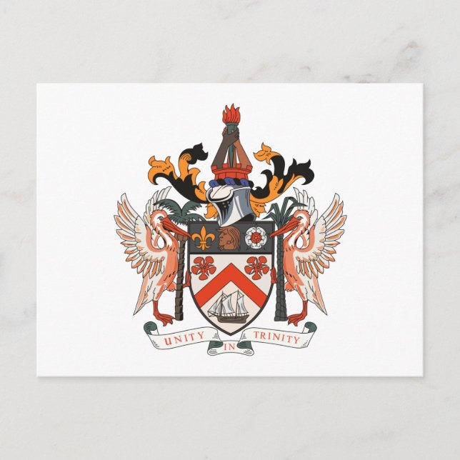 St. Kitts and Nevis Coat of Arms Postcard Postkarte (Vorderseite)