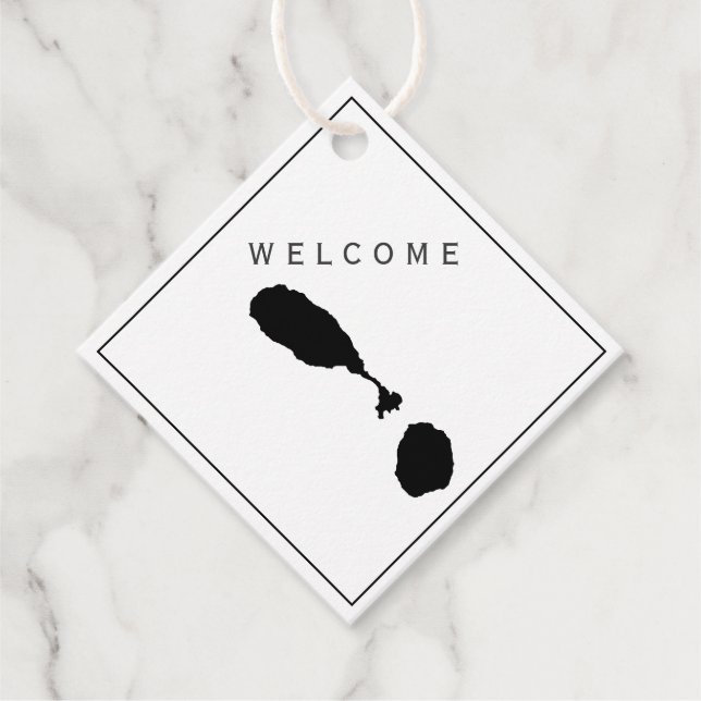 St. Kitts and Nevis Wedding Welcome Bag Geschenk T Geschenkanhänger (Vorderseite)