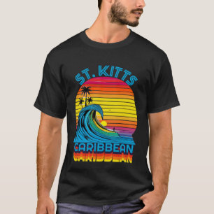 St Kitts Karibik Retro Throwback Surf & Beach So T-Shirt