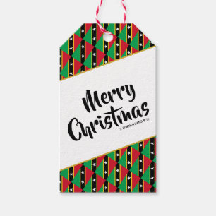 ST KITTS NEVIS Custom Frohe Weihnachtsschrift Geschenkanhänger
