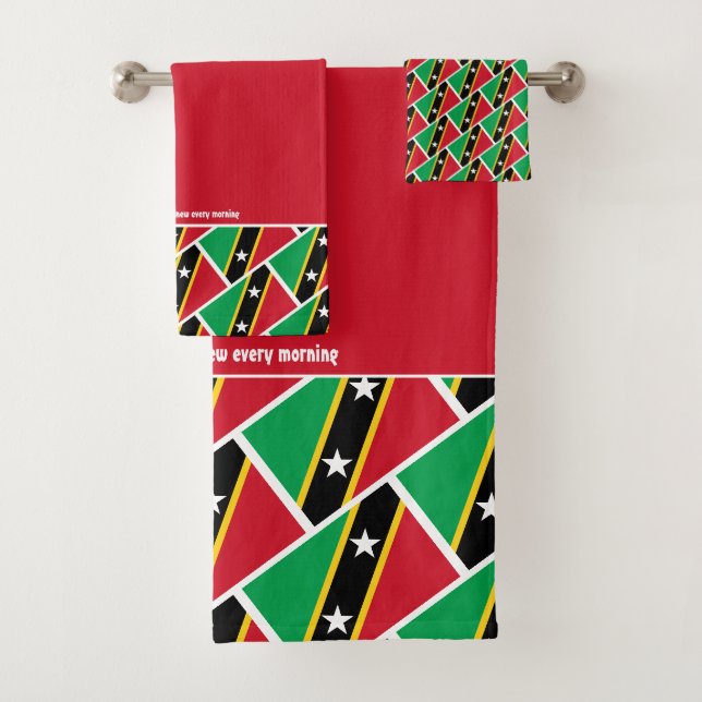 ST KITTS NEVIS FLAG Écriture personnalisée RED (En situation)