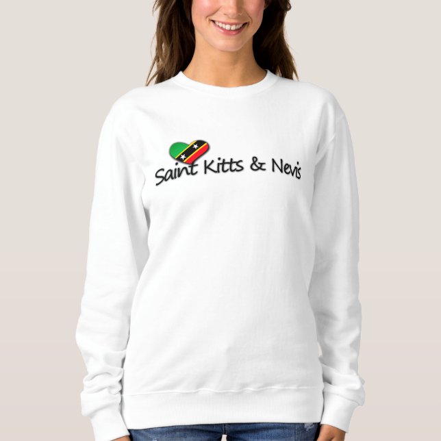 St. Kitts & Nevis Liebe Sweatshirt (Vorderseite)