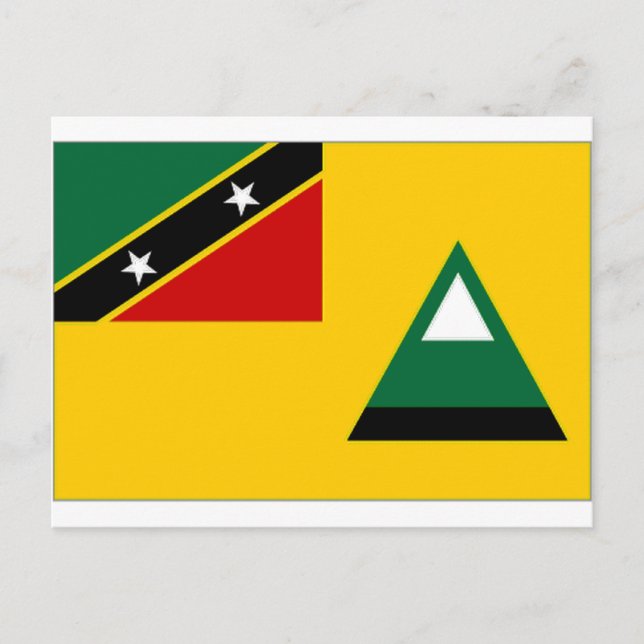 St Kitts Nevis Local Flag Postkarte (Vorderseite)