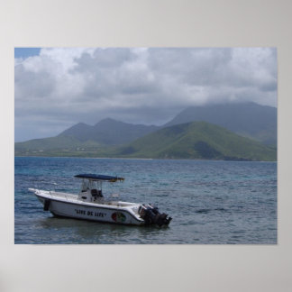 St Kitts, Schildkrötenstrand Poster