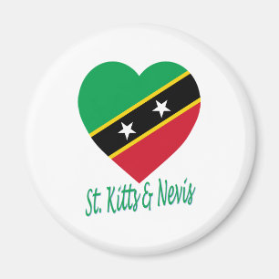 St. Kitts und Nevis Flag Herz Magnet