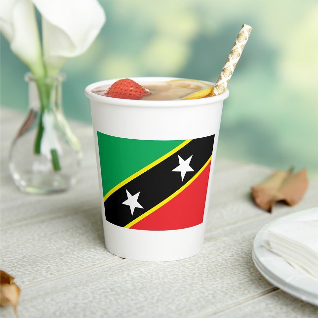 St. Kitts und Nevis Flag Pappbecher (Von Creator hochgeladen)