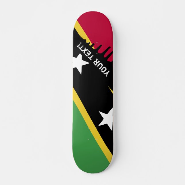 St. Kitts und Nevis Flag Skateboard (Vorne)