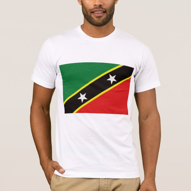 St. Kitts und Nevis-Flagge T-Shirt (Vorderseite)