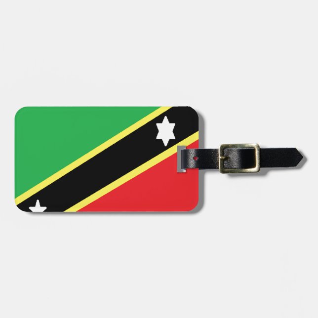St. Kitts und Nevis Gepäckanhänger (Vorderseite horizontal)